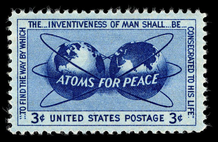 Atoms for Peace stamp, 1955